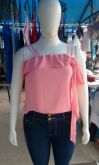Regata em crepe liso com cores variadas
