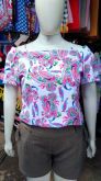Blusa ciganinha em viscose estampado nos tamanhos P ao GG