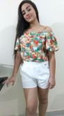 Blusa floral em viscose ciganinha do P ao GG